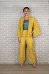 METTLE- Cutdana Blazer Jacket - Mustard