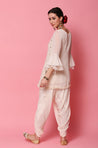 Kudi with a Swag!! - Lucknowi Kurta with Tulip Pants - Ivory