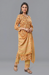 PANAAH - Yellow Three Piece Kurta Set with Dupatta