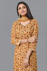 PANAAH - Yellow Three Piece Kurta Set with Dupatta
