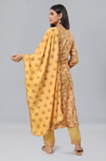 PANAAH - Yellow Three Piece Kurta Set with Dupatta