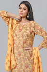 PANAAH - Yellow Three Piece Kurta Set with Dupatta