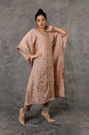 NOOR by ISHNYA - Peach Kaftan Set with Embroidered Pants