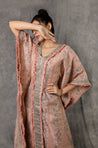 NOOR by ISHNYA - Peach Kaftan Set with Embroidered Pants