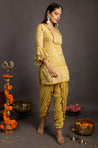 Go Bandhani !!! MUSTARD Bandhani Kurta with Dhoti Pants
