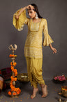 Go Bandhani !!! MUSTARD Bandhani Kurta with Dhoti Pants