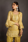 Go Bandhani !!! MUSTARD Bandhani Kurta with Dhoti Pants