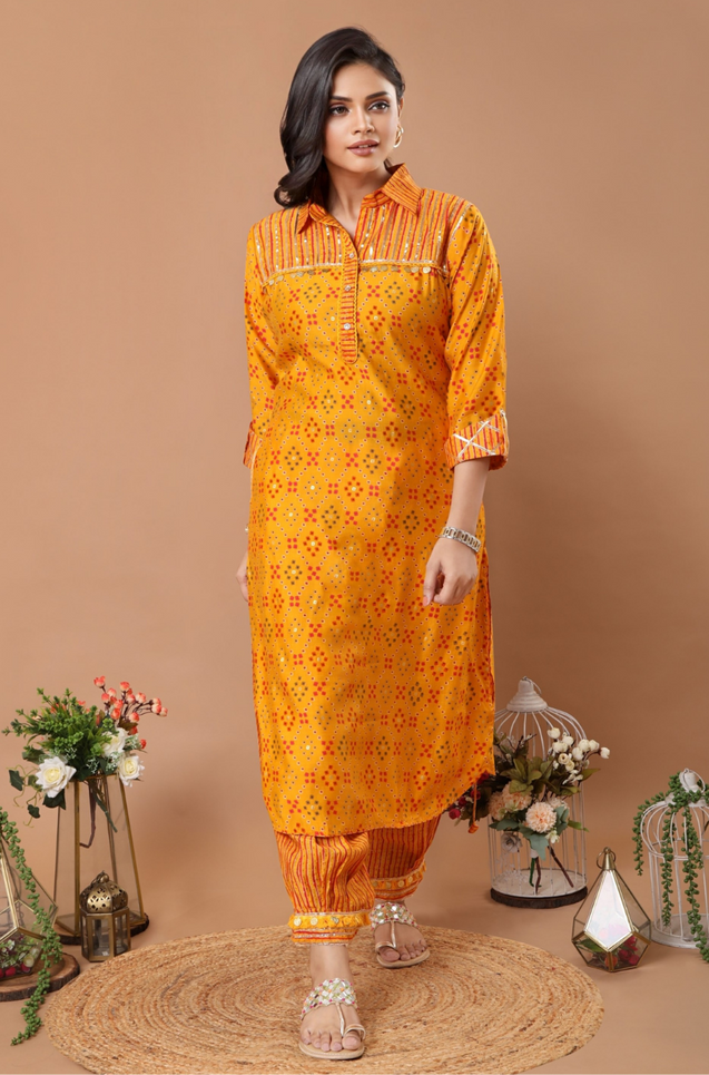 Oye Pathani - Pathani Set with Gota Patti and Coin Details