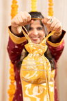 PHULJARI - Elegant Maroon Farshi Salwar Set With Potli Bag
