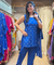 PHULJARI- Royal Blue Three Piece set with Inner and Jacket