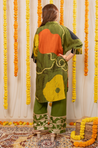 MEHER-Olive  Bandhani Ethnic  Kurta set