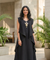 Rozana - Black  long Gown With Jacket