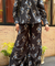 Rozana- Black Printed Drape Pants Co-ord Set (PRE-ORDER)