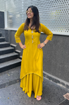 Dandelion Yellow Solid Two Layered Gown