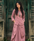 REZAAR-Onion Pink Drape Skirt Co-Ord Set with Shirt Top
