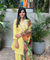 MALANG- Yellow Three Piece Suit Set With Printed Dupatta