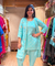 PHULJARI- Pastel Blue Three Piece set with Inner and Jacket