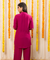 NAZM-  Magenta Pink Embroidered Two Piece Pathani Set