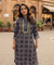 DESI SWAG -Blue Floral Printed Pathani Set