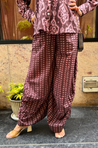 Rozana- Mauve Printed Drape Pant Co-Ord Set (PRE-ORDER)