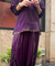 Mizaaj- Purple Tunic style Top  with Dhoti Skirt Set(PRE-0RDER)