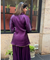 Mizaaj- Purple Tunic style Top  with Dhoti Skirt Set(PRE-0RDER)