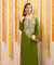 NAZM-  Kasab Embroidered Green  Ethnic Dress