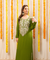 NAZM-  Kasab Embroidered Green  Ethnic Dress