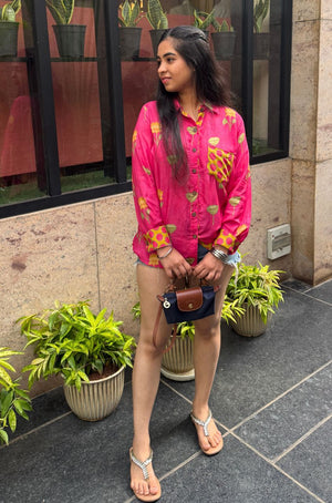 Desi Shirt- Pink Lotus Shirt
