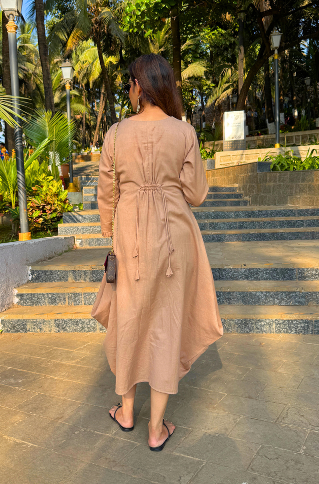 REZAAR- Beige Cowl Dress