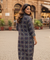 DESI SWAG -Blue Floral Printed Pathani Set