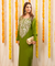 NAZM-  Kasab Embroidered Green  Ethnic Dress
