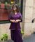 Mizaaj- Purple Tunic style Top  with Dhoti Skirt Set(PRE-0RDER)