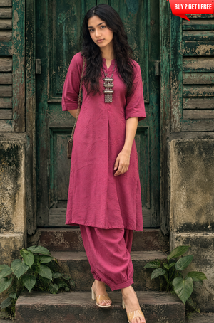 Rozana - AM to PM Beetroot  Co-ord Set