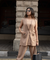 REZAAR-Mocha Blazer With Bustier and cuffed Pants