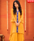 MEHER-Yellow  Bandhani  High-Low Kurta With  Flared Pant