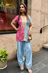 Farshi- Dual Shade Farshi set with Kurta and Wide leg Pants (Pre-Order).