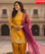 Golden Mustard Fashi salwar With Dupatta