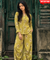 Rozana- Lime Green Printed Drape Pants Co-ord Set (PRE-ORDER)