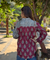 Jazba -Burgandy Dual Printed Stripe Shirt