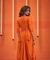 Festive -Rust Orange  Elegant Fusion Patola Printed Drape  Dress