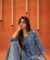 Festive  Dusty Royal blue  Jacket with Inner and Goro  Pant