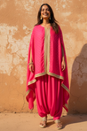 SUROOR - Pink  Jumpsuit With Cape