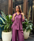 Rozana - Plum Shirt Collar Cutwork Co-Ord Set with Straight Pants