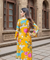Yellow Printed Straight fit Kurta With  Pants