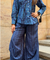 Rozana-Blue Printed Drape Pant Co-Ord Set (Pre-Order)