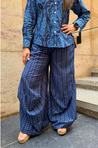 Rozana-Blue Printed Drape Pant Co-Ord Set (Pre-Order)