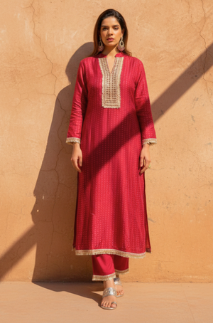 PHULJARI -Red Two Piece Set