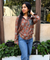 Jazba- Coffee Brown Pocket Printed Shirt