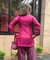 Festive Pink Patola Printed Farshi Salwar Set with Potli Bag(pre-order)